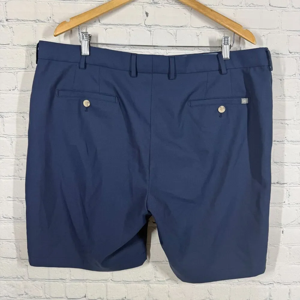 Peter Millar Crown Sport Golf Shorts Men Size 40 Blue Performance Stretch Chino